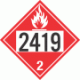 UN 2419 - Flammable Gas Class 2.1 Placards