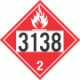 UN 3138 - Flammable Gas Class 2.1 Placards