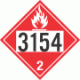 UN 3154 - Flammable Gas Class 2.1 Placards