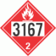 UN 3167 - Flammable Gas Class 2.1 Placards