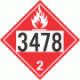 UN 3478 - Flammable Gas Class 2.1 Placards