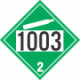 UN 1003 - Non-Flammable Gas Class 2.2 Placards