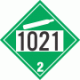 UN 1021 - Non-Flammable Gas Class 2.2 Placards