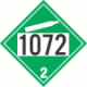 UN 1072 - Non-Flammable Gas Class 2.2 Placards