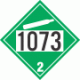 UN 1073 - Non-Flammable Gas Class 2.2 Placards