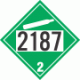 UN 2187 - Non-Flammable Gas Class 2.2 Placards