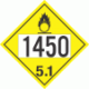 UN 1450 - Oxidizer Class 5.1 Placards