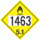 UN 1463 - Oxidizer Class 5.1 Placards