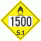 UN 1500 - Oxidizer Class 5.1 Placards