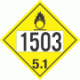 UN 1503 - Oxidizer Class 5.1 Placards