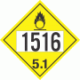 UN 1516 - Oxidizer Class 5.1 Placards