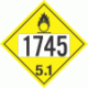 UN 1745 - Oxidizer Class 5.1 Placards