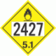 UN 2427 - Oxidizer Class 5.1 Placards