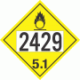 UN 2429 - Oxidizer Class 5.1 Placards