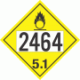 UN 2464 - Oxidizer Class 5.1 Placards