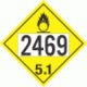 UN 2469 - Oxidizer Class 5.1 Placards