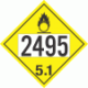 UN 2495 - Oxidizer Class 5.1 Placards