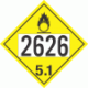 UN 2626 - Oxidizer Class 5.1 Placards