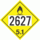 UN 2627 - Oxidizer Class 5.1 Placards