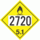 UN 2720 - Oxidizer Class 5.1 Placards