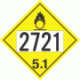 UN 2721 - Oxidizer Class 5.1 Placards