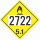 UN 2722 - Oxidizer Class 5.1 Placards