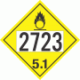 UN 2723 - Oxidizer Class 5.1 Placards