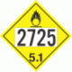 UN 2725 - Oxidizer Class 5.1 Placards