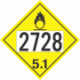 UN 2728 - Oxidizer Class 5.1 Placards