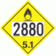 UN 2880 - Oxidizer Class 5.1 Placards