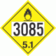 UN 3085 - Oxidizer Class 5.1 Placards