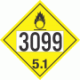 UN 3099 - Oxidizer Class 5.1 Placards