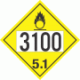 UN 3100 - Oxidizer Class 5.1 Placards