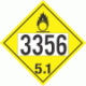 UN 3356 - Oxidizer Class 5.1 Placards