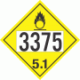 UN 3375 - Oxidizer Class 5.1 Placards