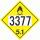 UN 3377 - Oxidizer Class 5.1 Placards