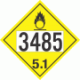 UN 3485 - Oxidizer Class 5.1 Placards