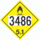 UN 3486 - Oxidizer Class 5.1 Placards