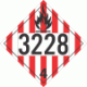 UN 3228 - Flammable Solid Class 4.1 Placards