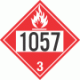 UN 1057 - Flammable Class 3 Placards