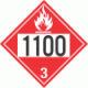 UN 1100 - Flammable Class 3 Placards