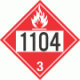 UN 1104 - Flammable Class 3 Placards