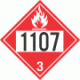 UN 1107 - Flammable Class 3 Placards