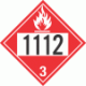 UN 1112 - Flammable Class 3 Placards