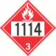 UN 1114 - Flammable Class 3 Placards