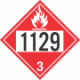 UN 1129 - Flammable Class 3 Placards