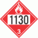 UN 1130 - Flammable Class 3 Placards