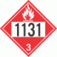 UN 1131 - Flammable Class 3 Placards