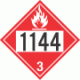 UN 1144 - Flammable Class 3 Placards