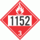 UN 1152 - Flammable Class 3 Placards